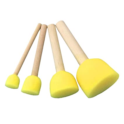 Sponge Paint Brushes (4-pack) طقم اسفنج للالوان مقاسات مختلفة