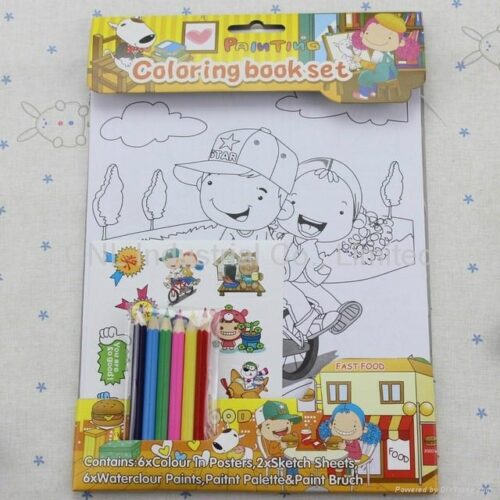 Children's Colouring Book Set دفتر تلوين للأطفال