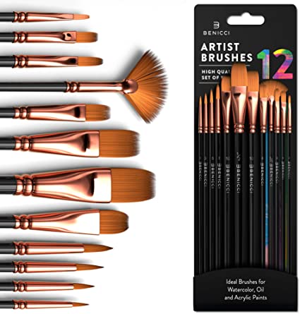 Paint Brushes (Set of 12) فرش الوان